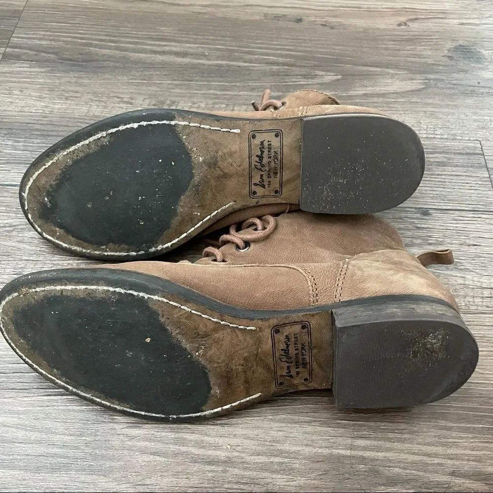 𝅺sam Edelman brown lace up ankle booties Size 6.5